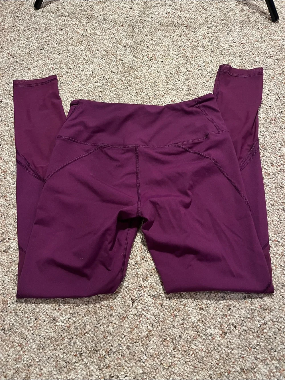 Victorias Secret Sport Deep Purple Mesh-Panel Leggings